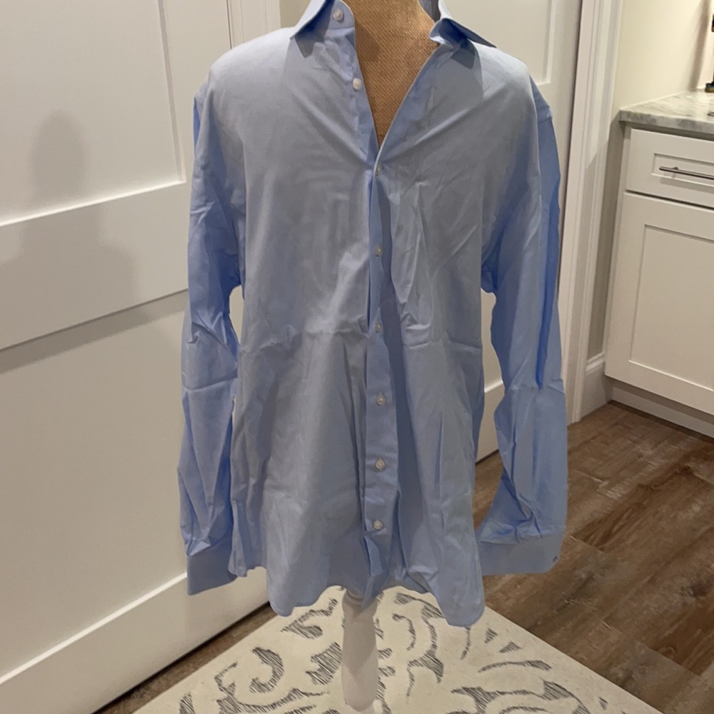 Shirt club by Das Wani light blue button down dress shirt.